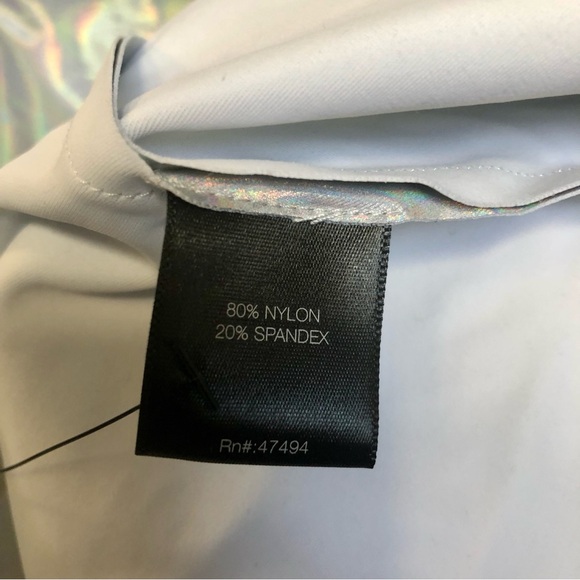 Norma Kamali Holographic Iridescent Metallic Mermaid Trumpet Midi Skirt size M - Picture 14 of 15